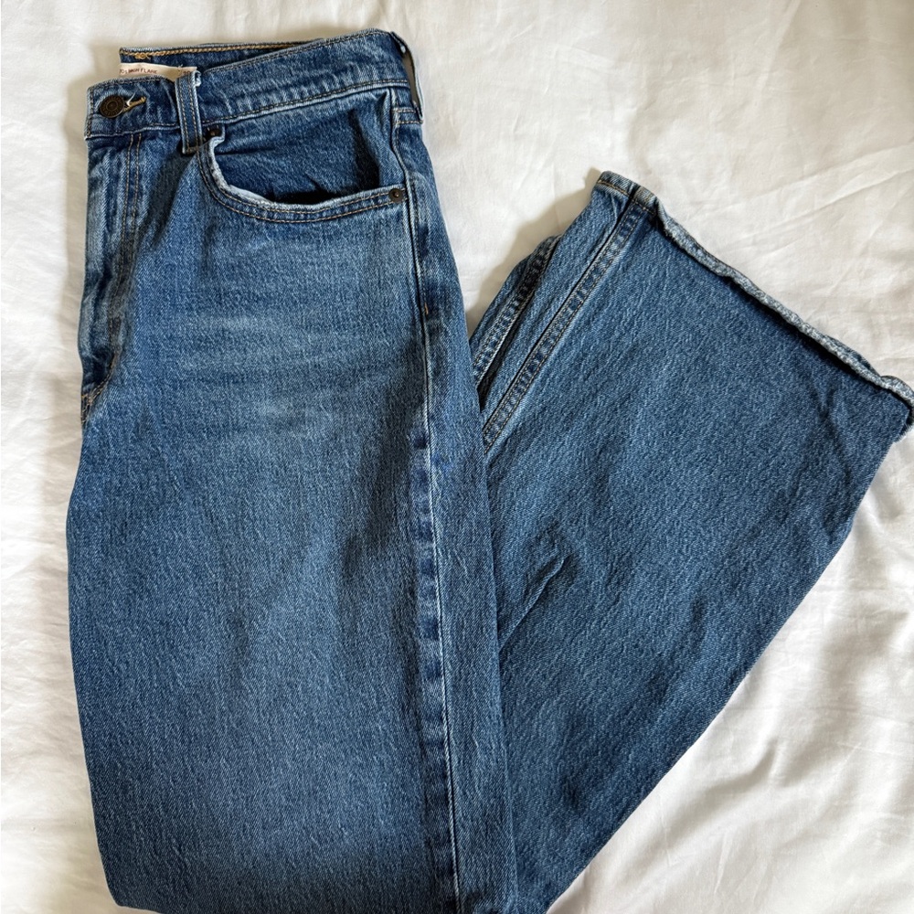 Levi's Blue Flare Wide Leg Jeans